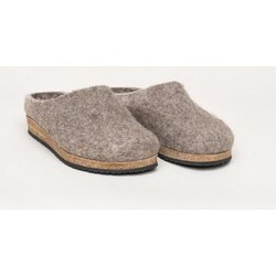 Stegmann Filzclog 108 Natur aus 100% seltenen Wollen - Hausschuhe für Damen & Herren - Pantoffeln mit Kork Sohle