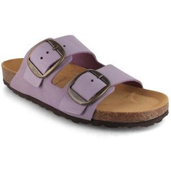 Tuffeln Leder-Pantoletten Föhr mit weichem Kork-Fußbett Zweischnaller-Sandalen