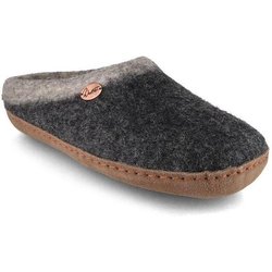 WoolFit Sherpa Barfuß-Hausschuhe unisex Filz-Pantoffeln mit Ledersohle, nachhaltig aus 100% Wolle