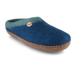 WoolFit Sherpa Barfuß-Hausschuhe unisex Filz-Pantoffeln mit Ledersohle, nachhaltig aus 100% Wolle