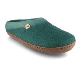 WoolFit Sherpa Barfuß-Hausschuhe unisex Filz-Pantoffeln mit Ledersohle, nachhaltig aus 100% Wolle