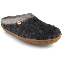 WoolFit Sherpa Barfuß-Hausschuhe unisex Filz-Pantoffeln mit Naturgummisohle, nachhaltig aus 100% Wolle