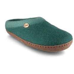 WoolFit Sherpa Barfuß-Hausschuhe unisex Filz-Pantoffeln mit Ledersohle, nachhaltig aus 100% Wolle