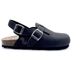Vegane thies ® Eco Bio Backstrap Clogs aus rec. PET mit Kork-Tieffussbett