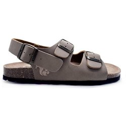 Vegane thies ® Eco Bio Backstrap Sandale aus rec. PET mit Kork-Tieffussbett
