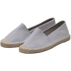 Japanwelt Espadrilles Damen Espadrilles Glitzer Canvas Slipper Sommerlatschen ALS Abendschuh