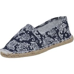 Japanwelt Espadrilles Paisley Muster Espadrilles Classic Canvas Damen und Herren Blau Weiß