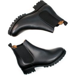 Will's Vegan Shop Luxe Chelsea-Stiefel für Damen in schwarz