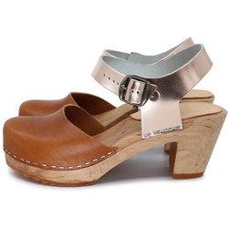 MAJKEN - schwedische Holz Clogs Sandale von me&myclogs - high mid heel