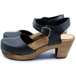 MAJKEN - schwedische Holz Clogs Sandale von me&myclogs - high mid heel