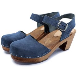 MAJKEN - schwedische Holz Clogs Sandale von me&myclogs - high mid heel