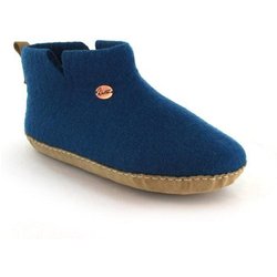 WoolFit Barfuß-Hüttenschuhe "Yeti" - kuschlig warme Filz-Boots aus 100% Wolle mit selbstformendem Fußbett
