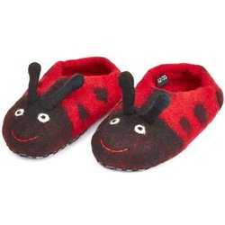 short'n'pietz Hausschuhe Marienkäfer, handgefilzt für Kinder