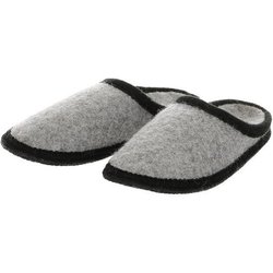 Bacinas Hausschuh Pantoffeln mit schwarzer Sohle aus 100% Wolle