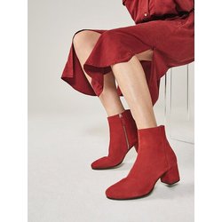 NINE TO FIVE #strand - Ankle Boot mit Blockabsatz aus Bioleder