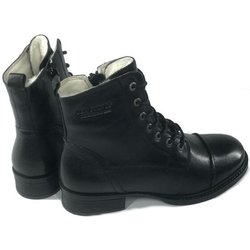 Ten Points gefütterte Schnürstiefel, Pandora Boots, vegetabil gegerbtes Leder