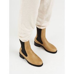 NINE TO FIVE #saxa - hoher Chelsea Boot aus veganer Microfaser mit recycelter Profilsohle