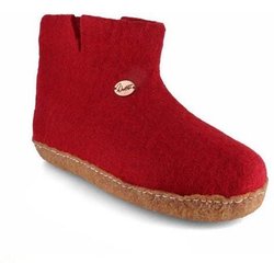 WoolFit Barfuß-Hüttenschuhe "Yeti" mit Naturkautschuk-Sohle - kuschlig warme Filz-Boots aus 100% Wolle mit selbstformendem Fußbett