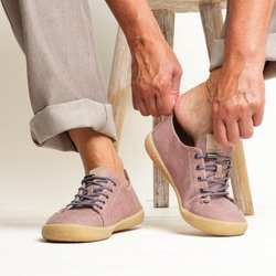 nahtur-design Barfußschuhe aus Bioleinen mit Kautschuksohle unisex