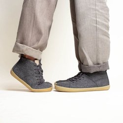 nahtur-design Barfußschuhe aus Bioleinen oder Loden, knöchelhoch, unisex