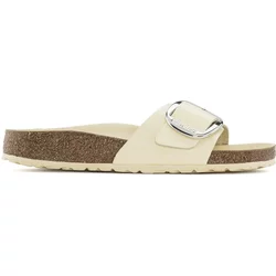 Pantoletten für Damen Birkenstock Madrid Big Buckle Natural Leather Patent