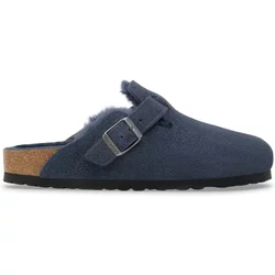 Sandalen Birkenstock Boston BS Suede Leather/ Fur New Navy