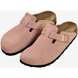 Birkenstock Boston Suede Leather Narrow Clogs hellrosa - 42