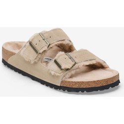 Birkenstock Arizona Shearling Schmal Sandalen beige - 45