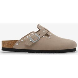 Birkenstock Boston Rivet Suede schmal Damen Clogs beige - 36