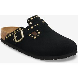 Birkenstock Boston Rivet Suede Damen Clogs schmal schwarz - 36