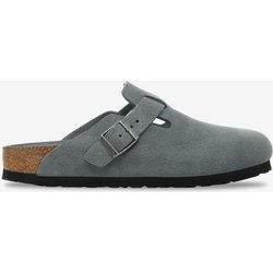 Birkenstock Boston Clog Veloursleder schmal graublau - 36