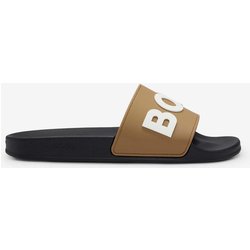 BOSS Big Logo Badesandalen schwarz/braun/weiß - 39