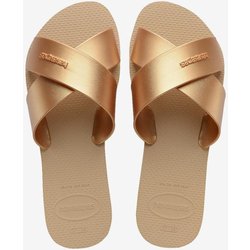 Havaianas Aqua Metallic Damen Badesandalen beige/gold - 33-34