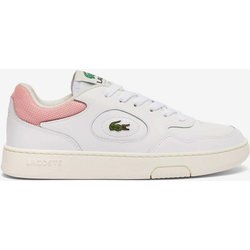 Lacoste Lineset Leather Contrasted Damen Sneaker weiß/rosa - 39