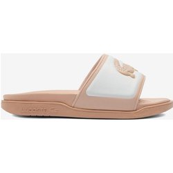 Lacoste Serve Slides Dual Damen Badesandalen orange/weiß - 40.5