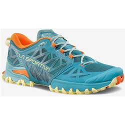 La Sportiva Bushido III Wide Damen Trailrunningschuhe blau/orange/gelb - 38