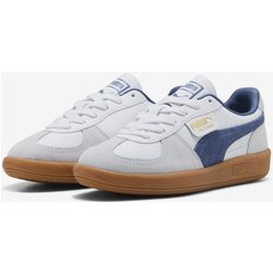 Puma Palermo Leather Junior Sneaker weiß/grau/blau - 38