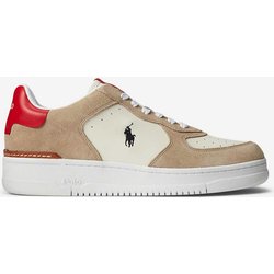 Ralph Lauren Masters Court Leather Sneaker cremeweiß/beige/rot - 40