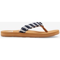 Roxy Porto Graphic Damen Flip-Flops beige/weiß/blau - 36