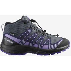 Salomon XA Pro V8 Mid ClimaSalomon Waterproof Kinder Stiefel dunkelgrau violett - 28