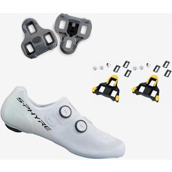 Shimano RC9 S-PHYRE Rennradschuhe + Shimano SM-SH11 Cleats + Look Kéo Grip 4,5º Cleats Pack - 39