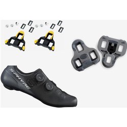 Shimano RC9 S-PHYRE Rennradschuhe + Shimano SM-SH11 Cleats + Look Kéo Grip 4,5º Cleats Kit - 39