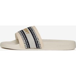 Superdry Webbing Vegan Pool Damen Badesandalen weiß/marineblau - 36/37