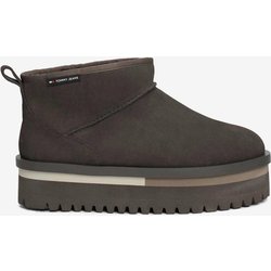 Tommy Jeans Suede Flatform Stiefel dunkelbraun damen - 37