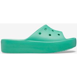 Crocs Classic Platform Slide Damen Badesandalen grün - 41-42