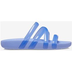Crocs Splash Glossy Strappy Damen Sandalen blau/weiß - 37-38