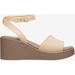 Sandalen Crocs Brooklyn Ankle Strap Wedge beige Damen - 41-42