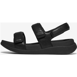 FitFlop F-Mode Go Adjustable Flatform Damen Sandalen tiefschwarz - 38
