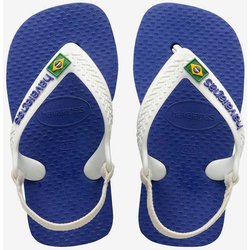Havaianas Baby Brasil Logo Kinder Flip-Flops blau/weiß - 17-18