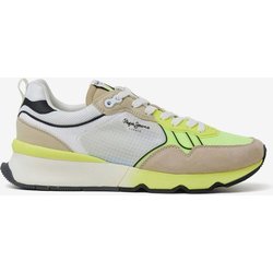Pepe Jeans Brit Pro Neon Sneaker neongelb/beige/weiß - 40